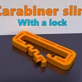 Móc khóa Carabiner slim có khóa - Phụ kiện in 3D tiện lợi - Thumbnail 1
