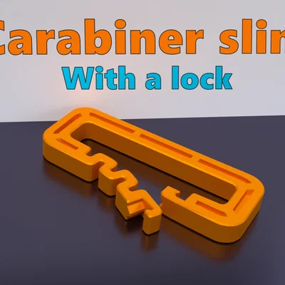 Móc khóa Carabiner slim có khóa - Phụ kiện in 3D tiện lợi