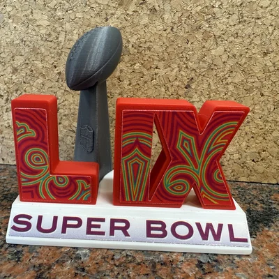 Mô hình Logo 3D NFL Super Bowl 59