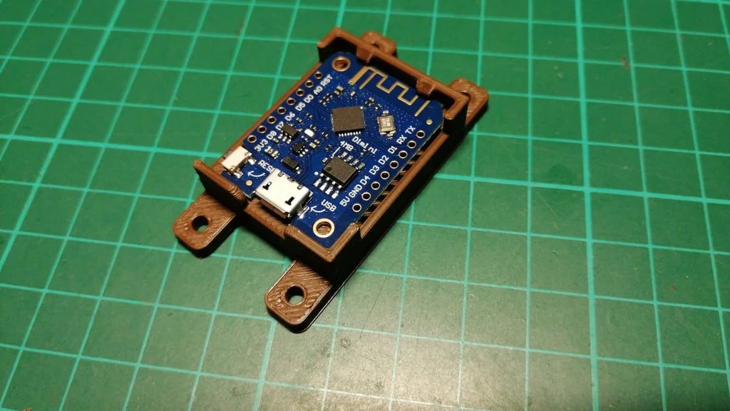 Giá đỡ Wemos D1 mini DIN rail - Image 1