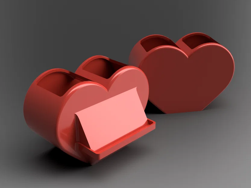 Ống cắm bút hình trái tim - Image 2