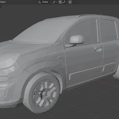 Mô hình xe Fiat Panda 2014 in 3D chất lượng cao