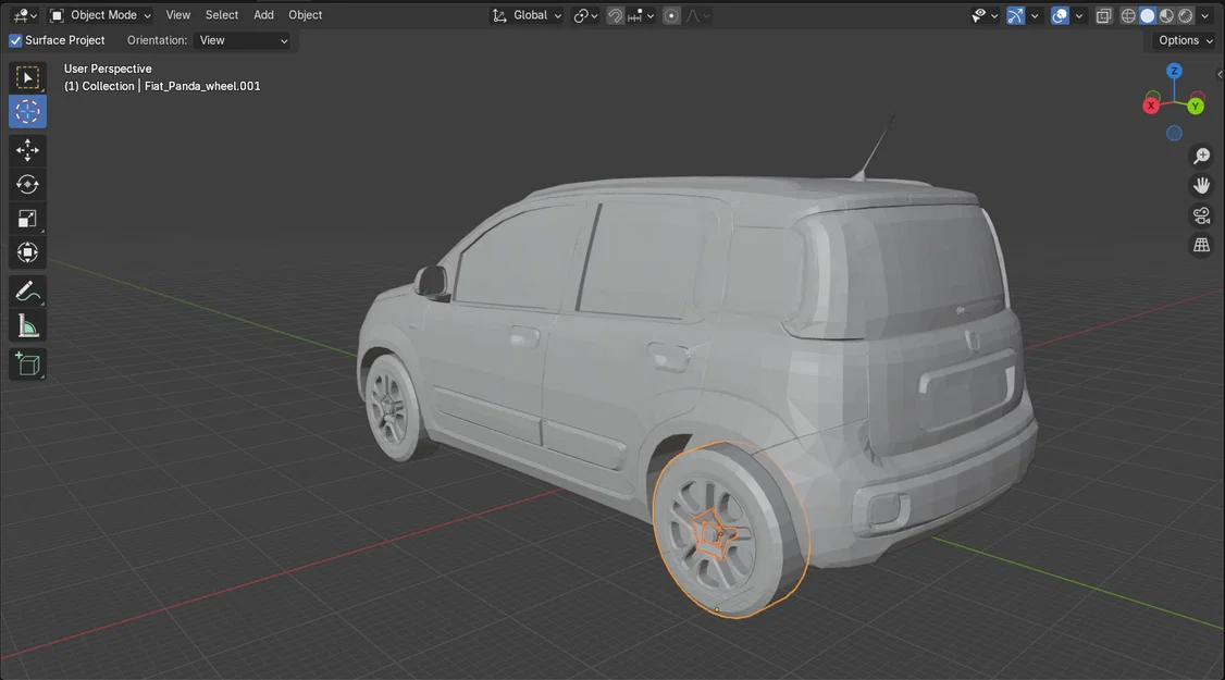 Mô hình xe Fiat Panda 2014 in 3D chất lượng cao - Image 3
