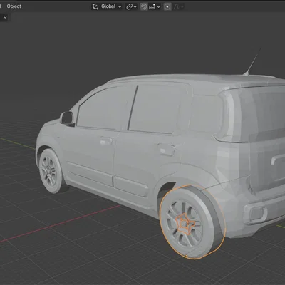Mô hình xe Fiat Panda 2014 in 3D chất lượng cao