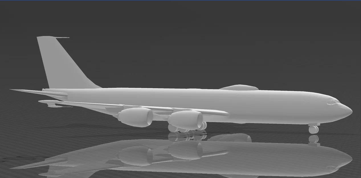 Mô hình máy bay quân sự E6-Mercury cho in 3D chi tiết - Image 1