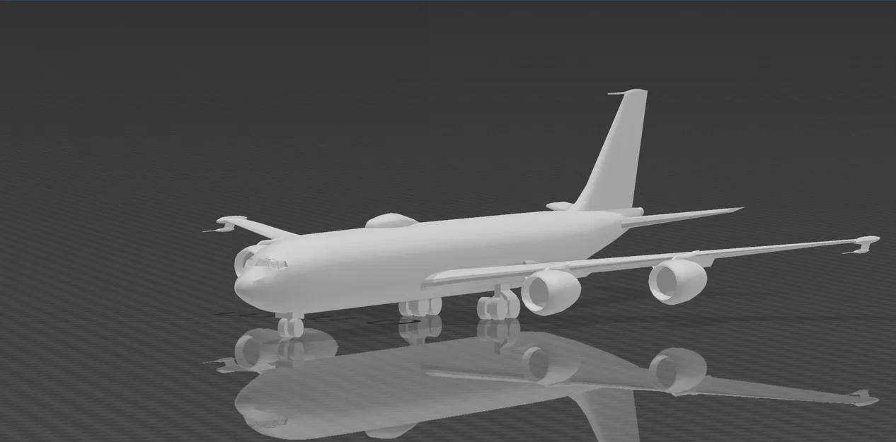 Mô hình máy bay quân sự E6-Mercury cho in 3D chi tiết - Image 2