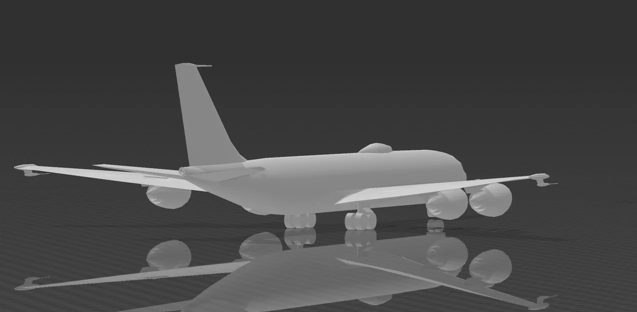 Mô hình máy bay quân sự E6-Mercury cho in 3D chi tiết - Image 3