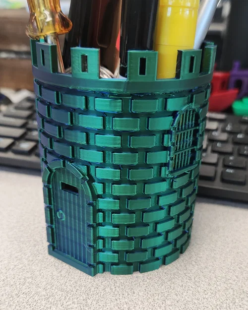 Ống cắm bút hình tháp lâu đài Castle Pencil Holder 3D - Image 1