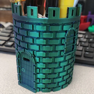 Ống cắm bút hình tháp lâu đài Castle Pencil Holder 3D