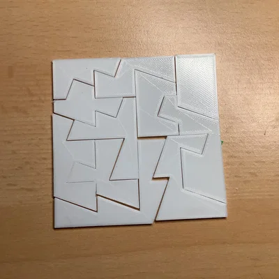 Bộ xếp hình Puzzle 3D tư duy logic - Tự in tại nhà đơn giản