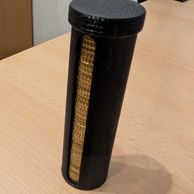 Ống Đựng Tiền Xu Euro (Euro Coin Roll) - Mẫu In 3D Tiện Dụng