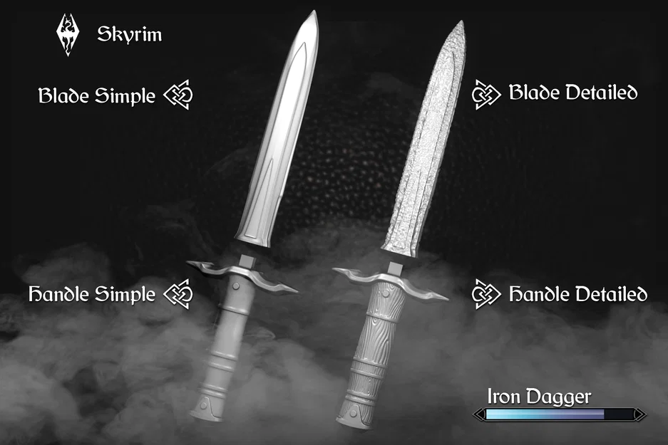 Mô hình dao găm sắt Iron Dagger từ game The Elder Scrolls V: Skyrim - Image 2