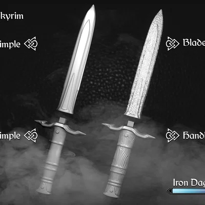 Mô hình dao găm sắt Iron Dagger từ game The Elder Scrolls V: Skyrim