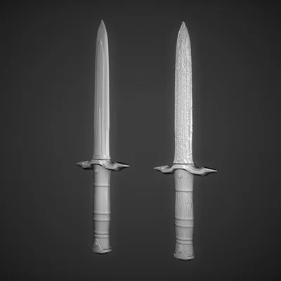 Mô hình dao găm sắt Iron Dagger từ game The Elder Scrolls V: Skyrim