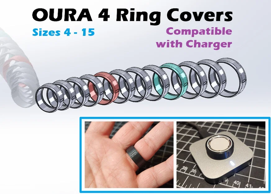 #0196 Ốp bảo vệ nhẫn OURA Ring 4 [Trọn bộ các size] - Image 1