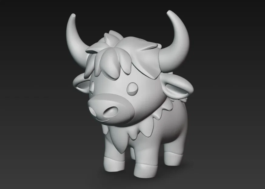 Mô hình chú bò tót Bull 3D trang trí bàn làm việc cực dễ thương - Image 1