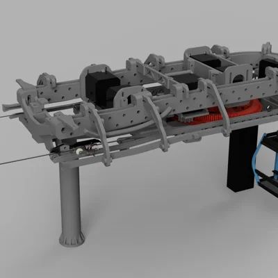 Mô hình trạm cáp treo 10 MGD – Dữ liệu CAD chi tiết cho dân chơi mô hình