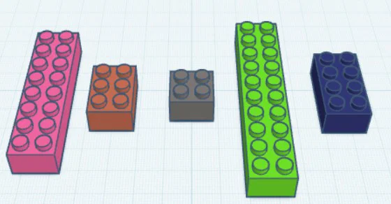 Mô hình gạch lắp ghép kiểu LEGO in 3D (Parametric Bricks) - Image 1