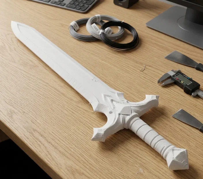 Mô hình thanh kiếm hai lưỡi 3D độc đáo cho Cosplay và Trưng bày - Image 1