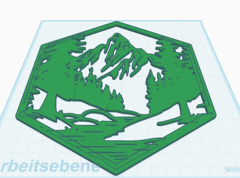 Mô hình trang trí tường DEKOR phong cảnh núi rừng nghệ thuật 3D - Image 1