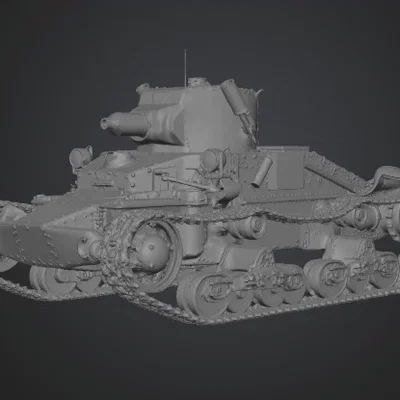 Mô hình 3D xe tăng Matilda Mk I (1938-1940) siêu chi tiết