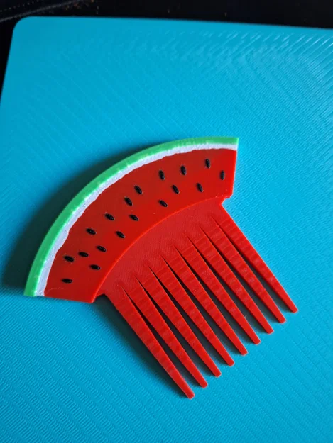 Kẹp tóc hình miếng dưa hấu (Melon Hair Slide) in 3D xinh xắn - Image 1