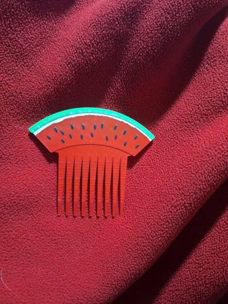 Kẹp tóc hình miếng dưa hấu (Melon Hair Slide) in 3D xinh xắn - Image 2