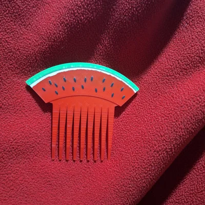 Kẹp tóc hình miếng dưa hấu (Melon Hair Slide) in 3D xinh xắn