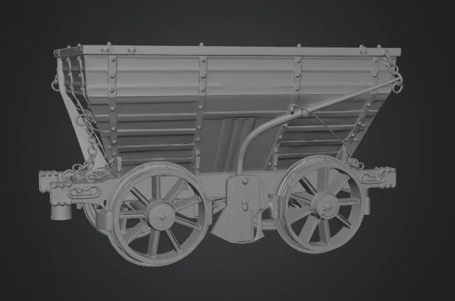 Mô hình toa xe chở than cổ điển in 3D (Coal Hopper Wagon) - Image 1