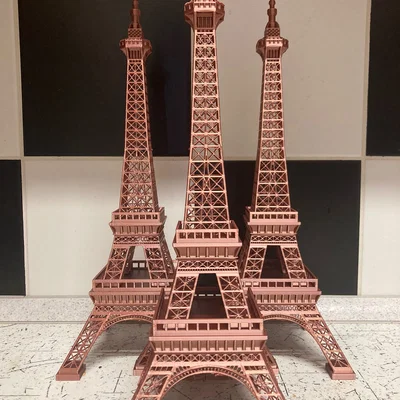 Mô hình tháp Eiffel chia phần để in