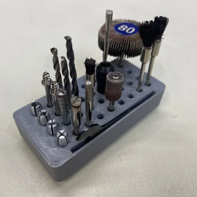 Khay Gridfinity 1x2 đựng cờ lê, đầu kẹp và phụ kiện Dremel 3.15mm (1/8")