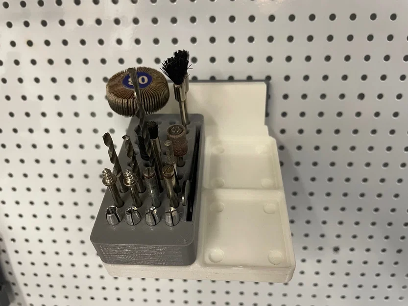 Khay Gridfinity 1x2 đựng cờ lê, đầu kẹp và phụ kiện Dremel 3.15mm (1/8") - Image 2