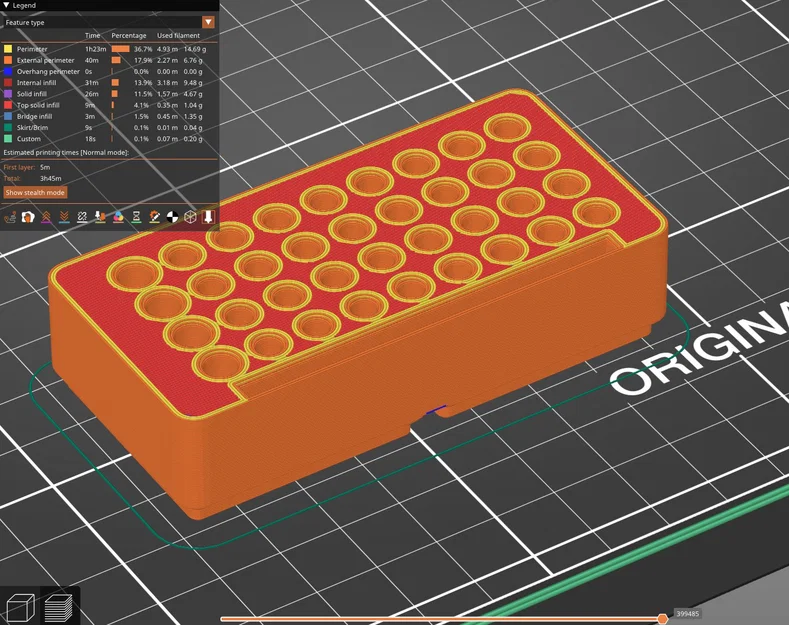 Khay Gridfinity 1x2 đựng cờ lê, đầu kẹp và phụ kiện Dremel 3.15mm (1/8") - Image 4