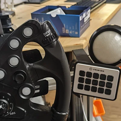 Ngàm gắn Streamdeck MK2 cho giàn máy Simracing chuyên nghiệp