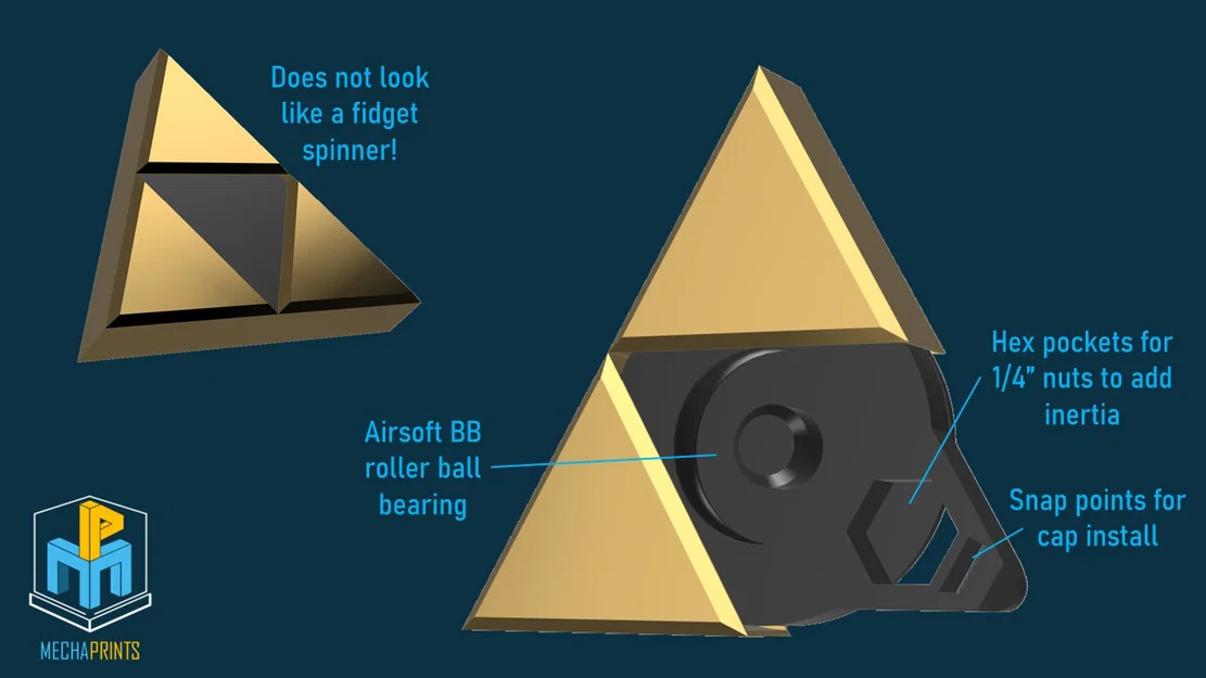 Triforce Fidget Spinner - Món đồ chơi phong cách Zelda - Image 3