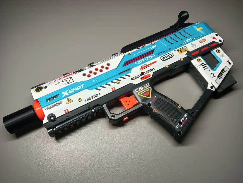 Nòng SCAR (hoặc nòng giả) phong cách ống giảm thanh cho X-Shot Fury-X - Image 2