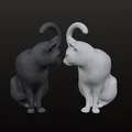 Mô hình đôi mèo Heart-Tail Cats trang trí 3D cực dễ thương - Thumbnail 2