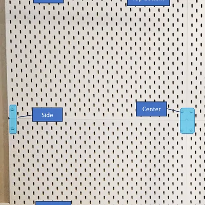 Bộ Ngàm và Khớp Nối Low Profile cho Bảng Ikea Skadis