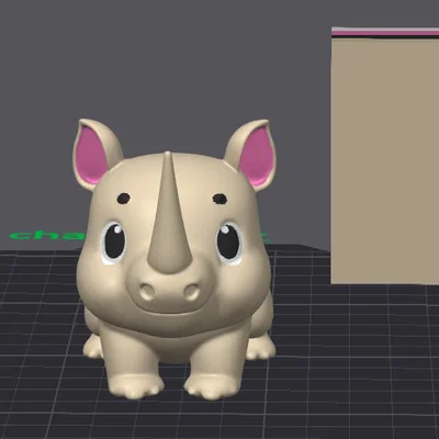Mô hình Rino Chibi Multicolor đáng yêu cho máy in 3D
