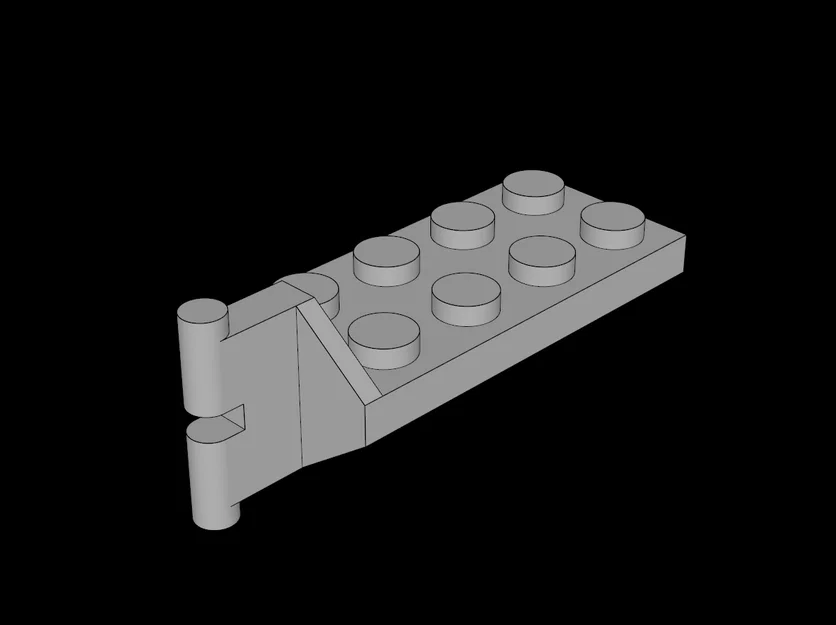 Mẫu bản lề 2x4 tương thích LEGO (Male Hinge Plate) in 3D - Image 1