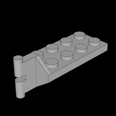 Mẫu bản lề 2x4 tương thích LEGO (Male Hinge Plate) in 3D