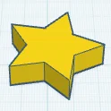 Mô hình trang trí hình ngôi sao (Star) 3D đơn giản, dễ in