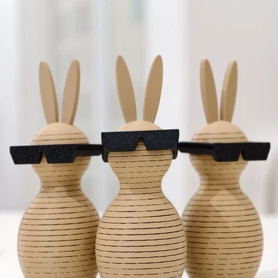 Mô hình chú thỏ lò xo (Bunny Slinky) dễ thương cho in 3D