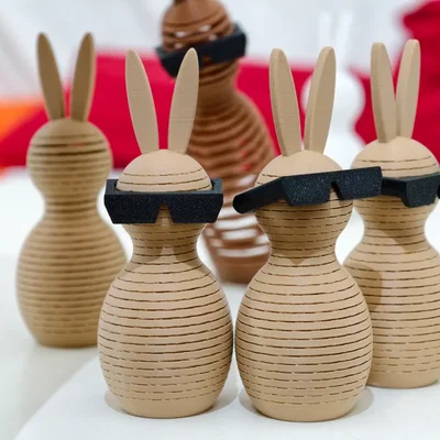 Mô hình chú thỏ lò xo (Bunny Slinky) dễ thương cho in 3D