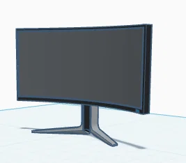 Mô hình màn hình máy tính cong 3D để bàn trang trí siêu chất - Image 1