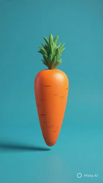 Mô hình củ cà rốt mini xinh xắn - File in 3D trang trí độc đáo - Image 1