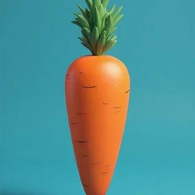 Mô hình củ cà rốt mini xinh xắn - File in 3D trang trí độc đáo