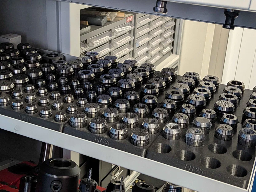 Bộ khay sắp xếp đầu kẹp collet ER8 - ER40 cho máy CNC - Image 1