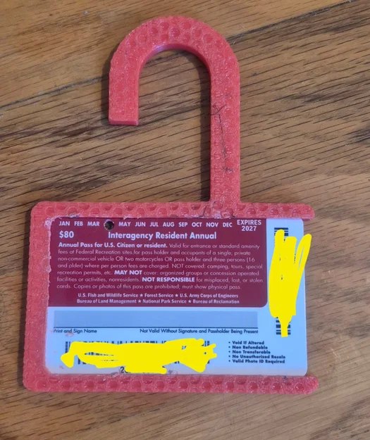 Giá treo thẻ America the Beautiful Pass (Phiên bản bảo mật) - Image 2
