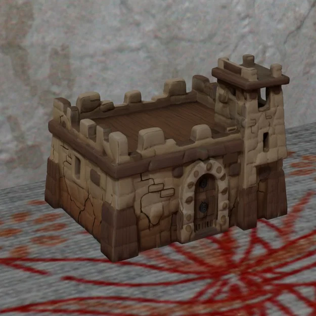 Mô hình pháo đài sa mạc Desert Fortress in 3D không cần support - Image 1